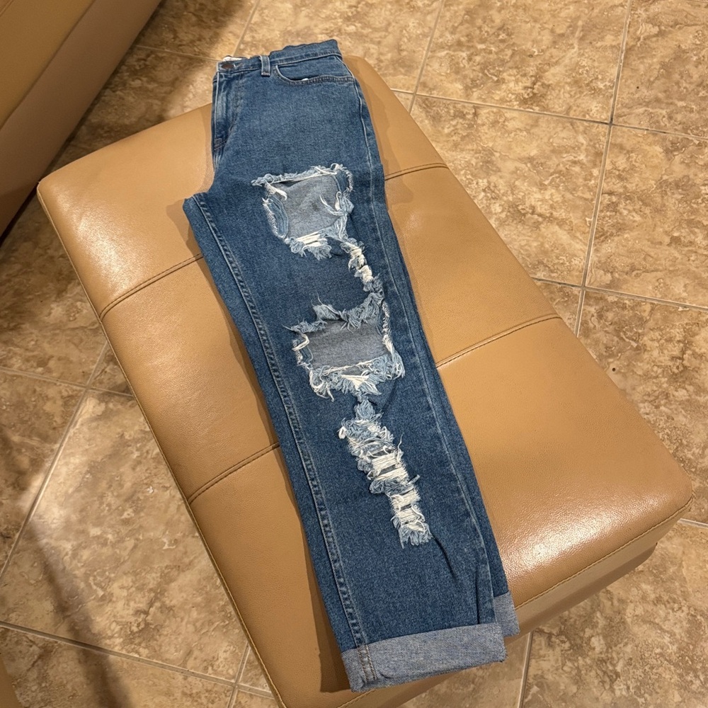 Vibrant Light Blue Denim Jeans
